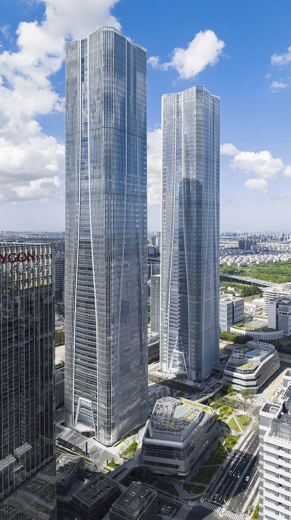 Zhangjiang Science Gate Twin Towers by Gensler