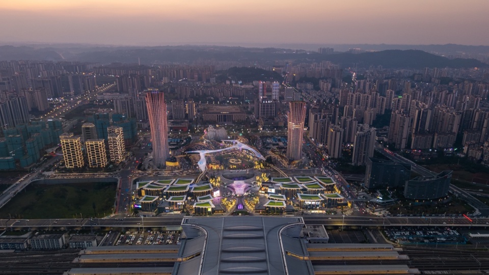 Yibin High Speed Railway Station Gateway Development in Sichuan Province by Pelli Clarke Partners
