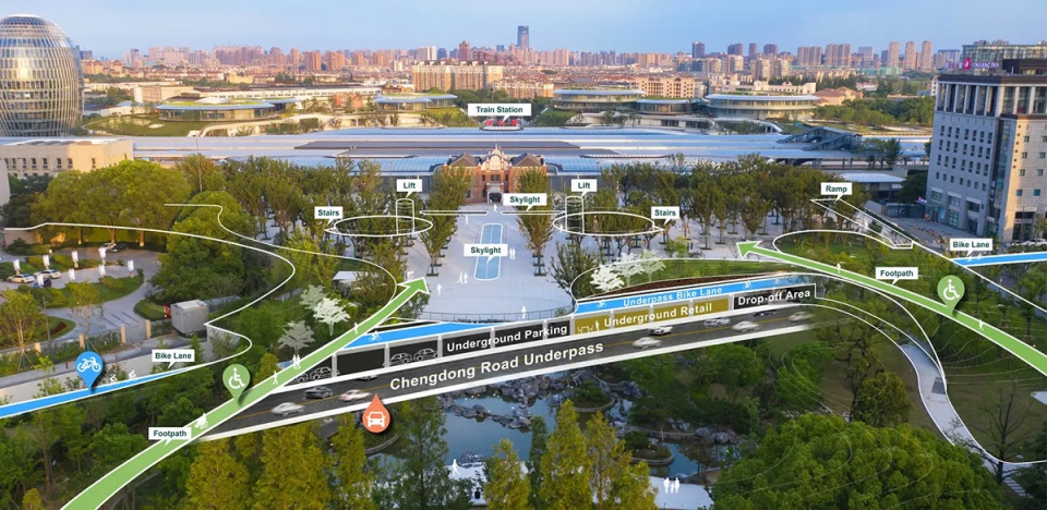 2025 asla urban design award of honor jiaxing station park by zscape and mad