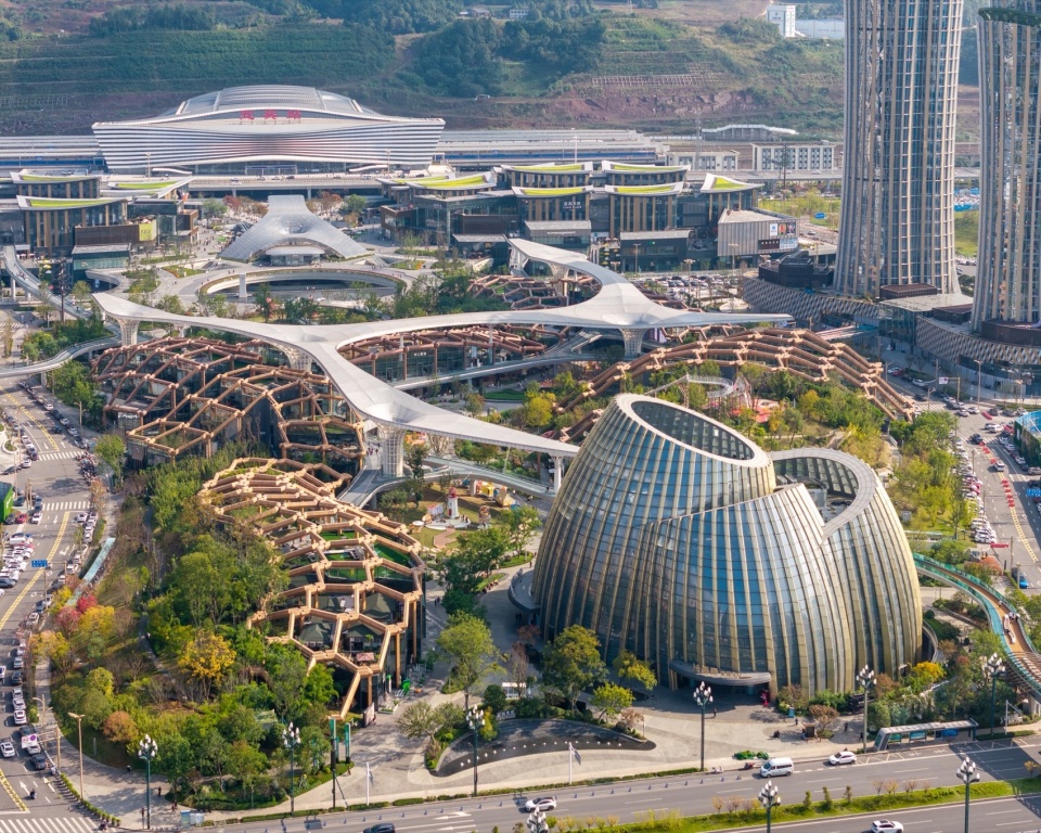 Yibin High Speed Railway Station Gateway Development in Sichuan Province by Pelli Clarke Partners