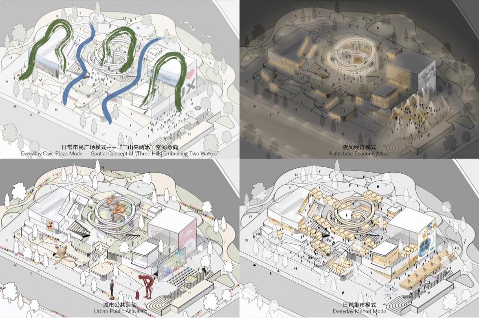jiaxing hrnt cultural center by sup atelier of thad