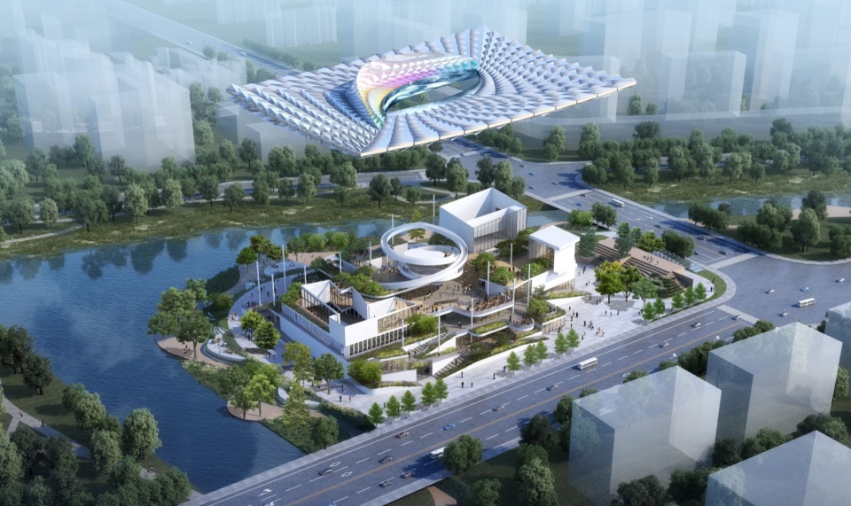 jiaxing hrnt cultural center by sup atelier of thad
