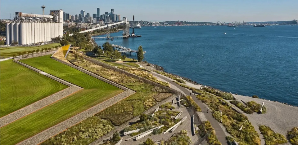 2025 asla general design award of honor the beach at elliott bay surfacedesign inc