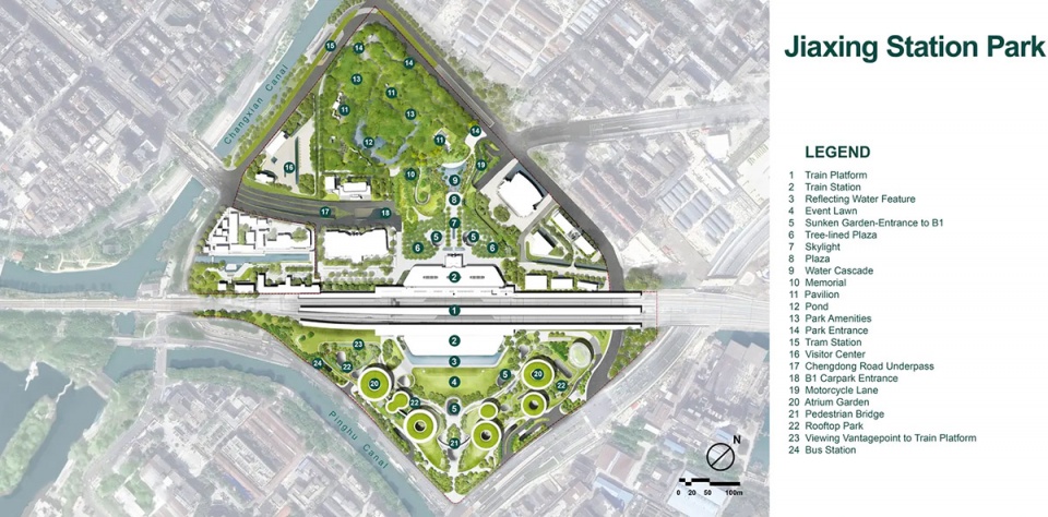 2025 asla urban design award of honor jiaxing station park by zscape and mad