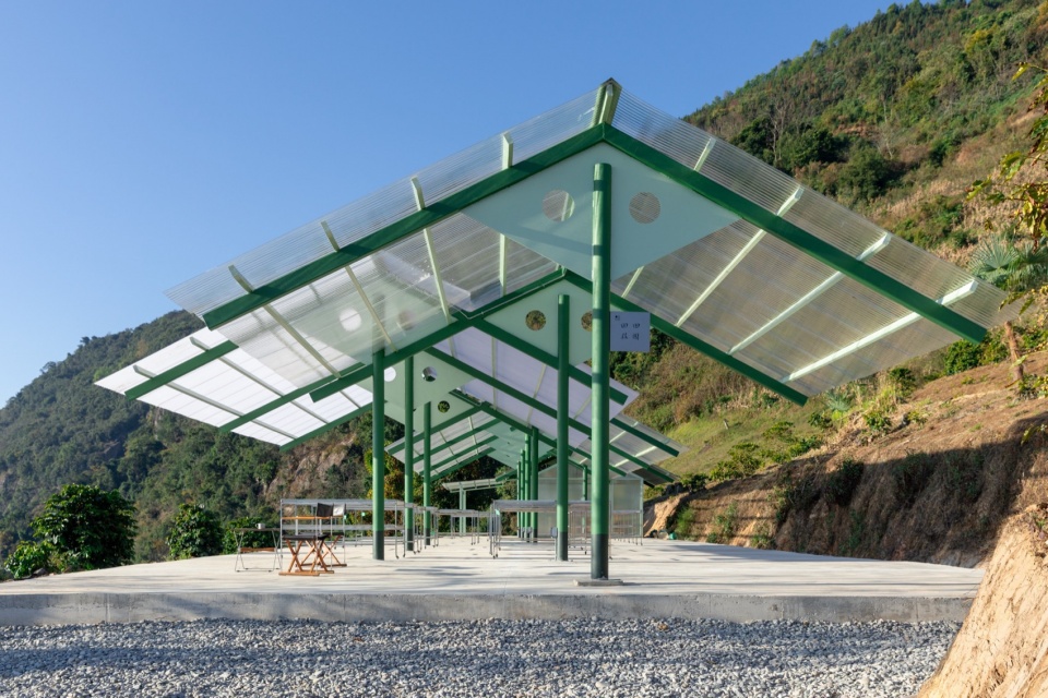 terraweave estate tiantian coffee drying yard in baoshan yunnan by edge architects