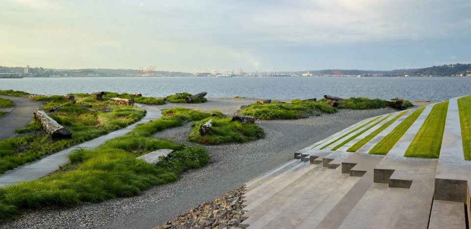 2025 asla general design award of honor the beach at elliott bay surfacedesign inc
