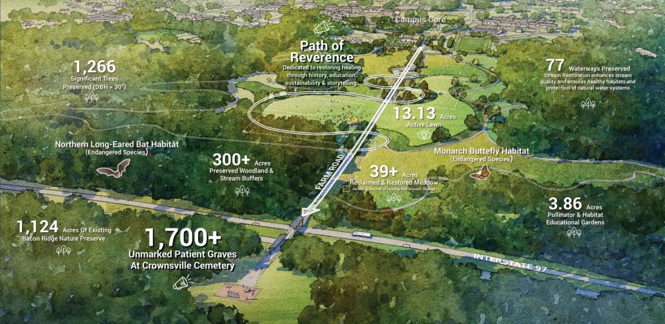 2025 asla analysis and planning award of excellence crownsville hospital memorial park design collective inc carmichael associates
