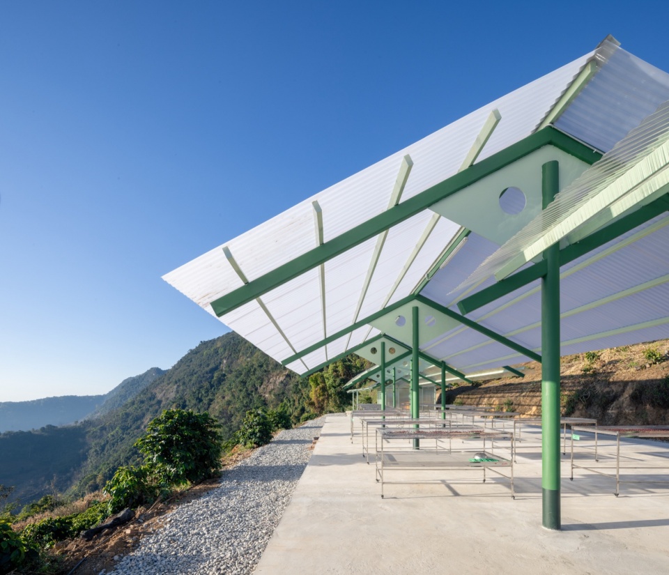terraweave estate tiantian coffee drying yard in baoshan yunnan by edge architects