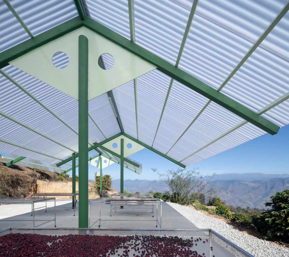 terraweave estate tiantian coffee drying yard in baoshan yunnan by edge architects