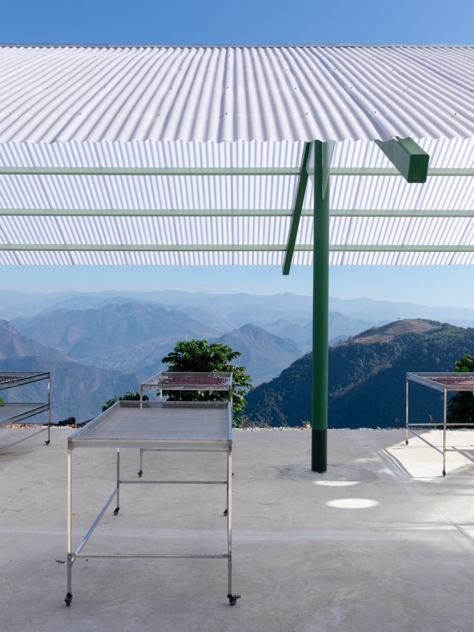 terraweave estate tiantian coffee drying yard in baoshan yunnan by edge architects