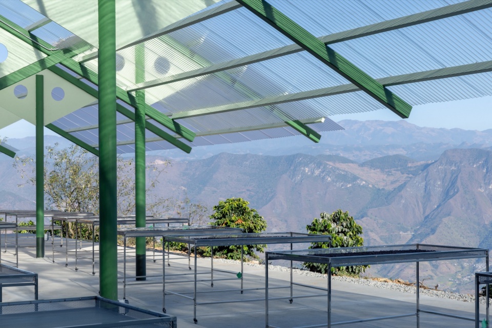 terraweave estate tiantian coffee drying yard in baoshan yunnan by edge architects