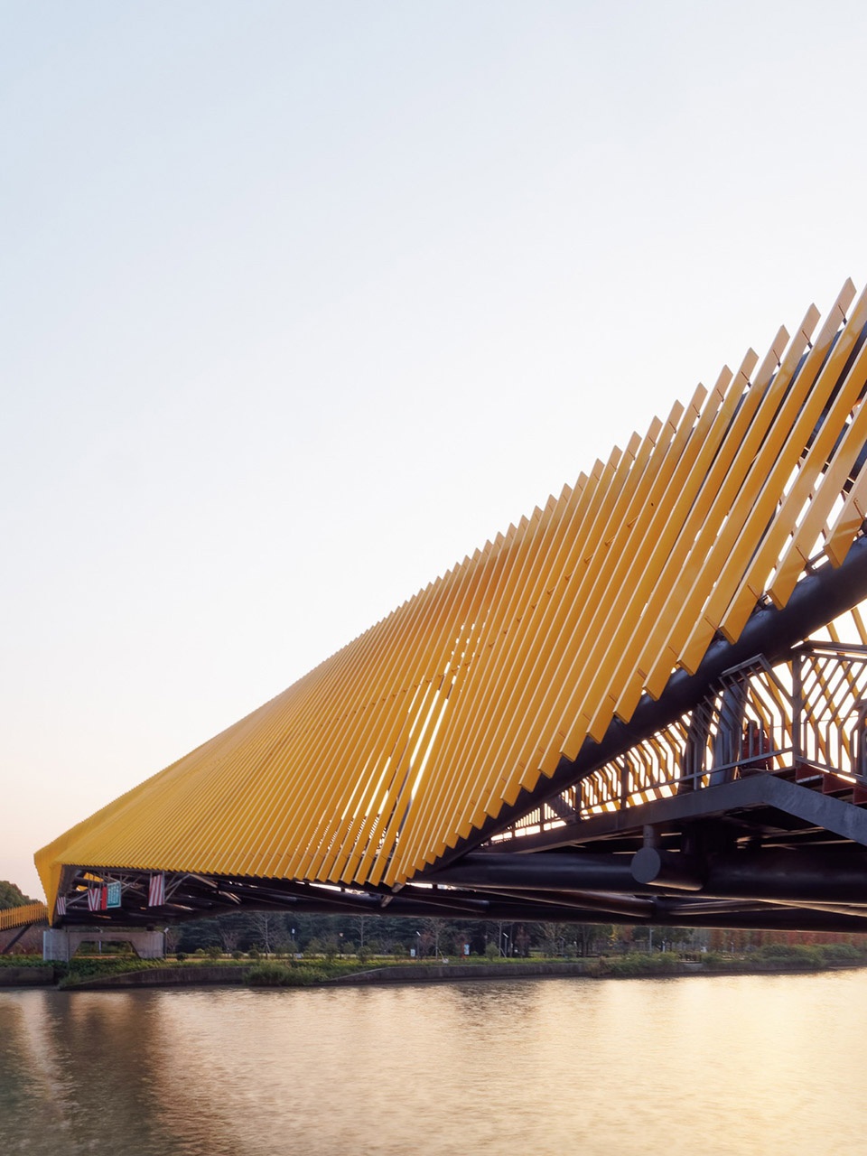 Tassel Bridge Pedestrian Bridge on the North Side of Nanqing Garden Qingpu by Atelier Z temp architects