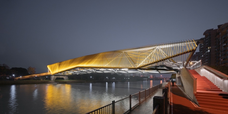 Tassel Bridge Pedestrian Bridge on the North Side of Nanqing Garden Qingpu by Atelier Z temp architects