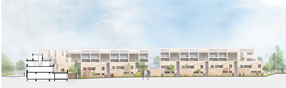 Longitudinal section elevation © Harari architectes