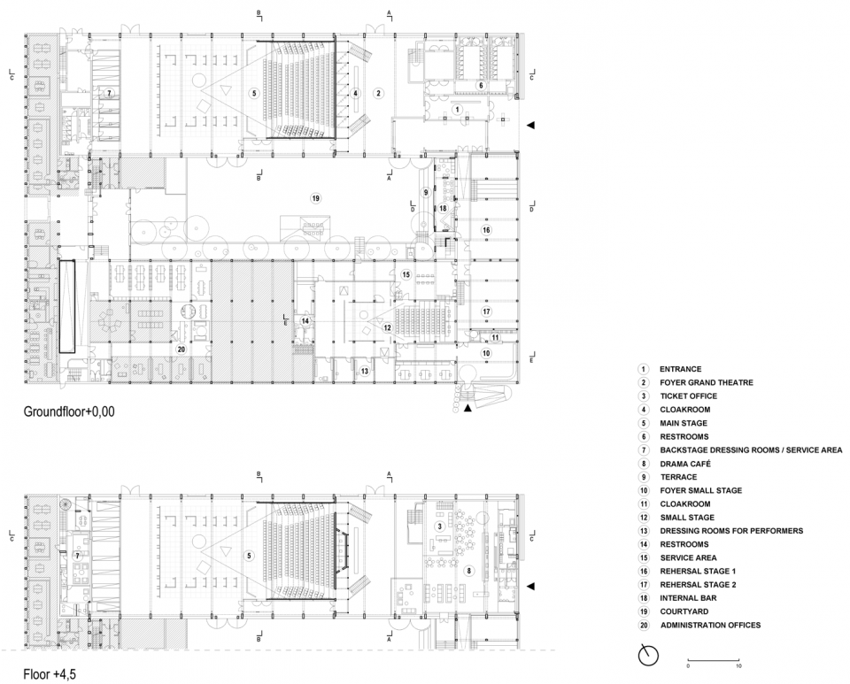 Floor plans © Vidic Grohar Arhitekti ffs