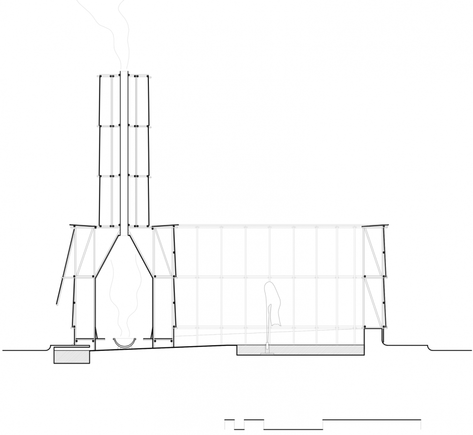 Cross Section © Leopold Banchini Architects