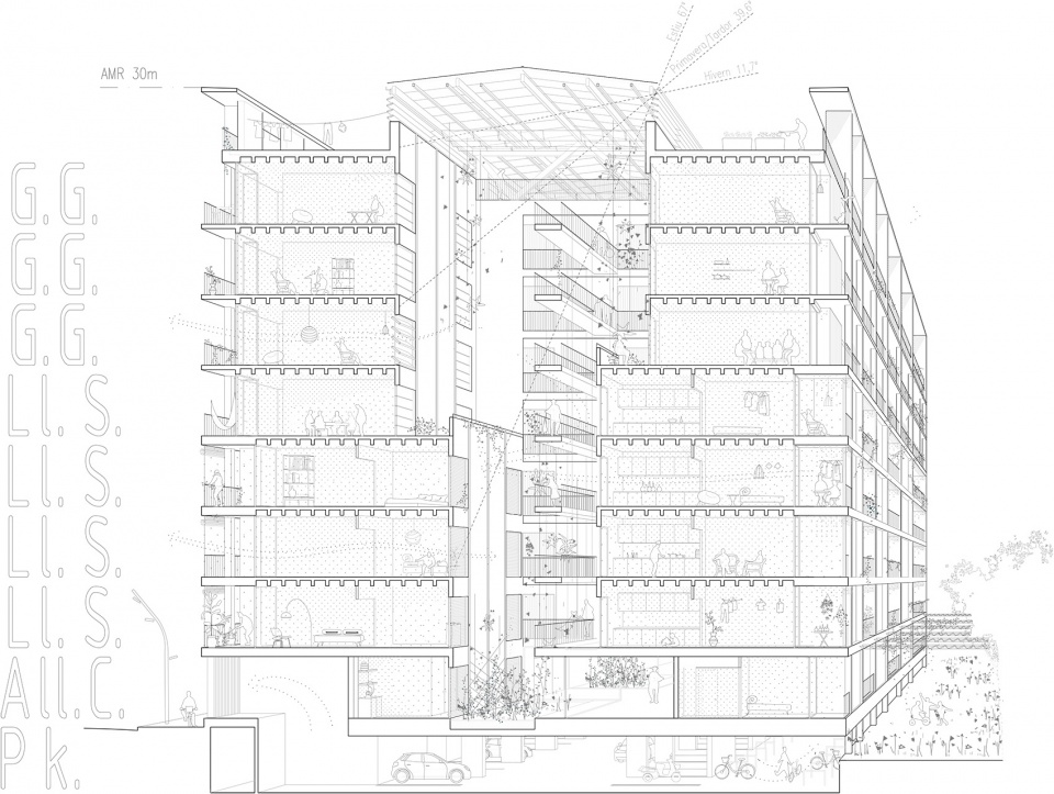 Perspective section © Peris Toral Arquitectes 拷贝