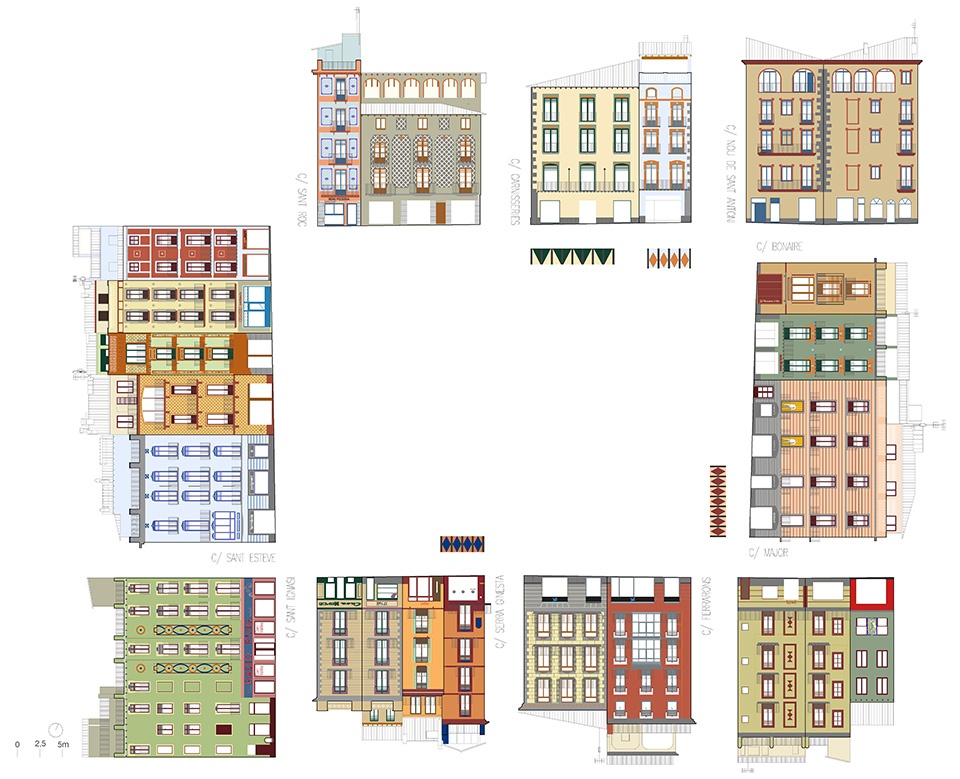 Chromatic proposal for the facades © Un Parell dArquitectes
