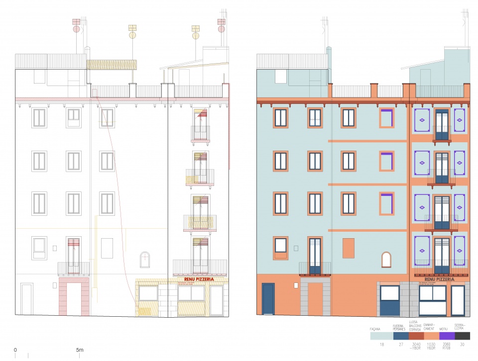 Technical sheet of a building © Un Parell dArquitectes