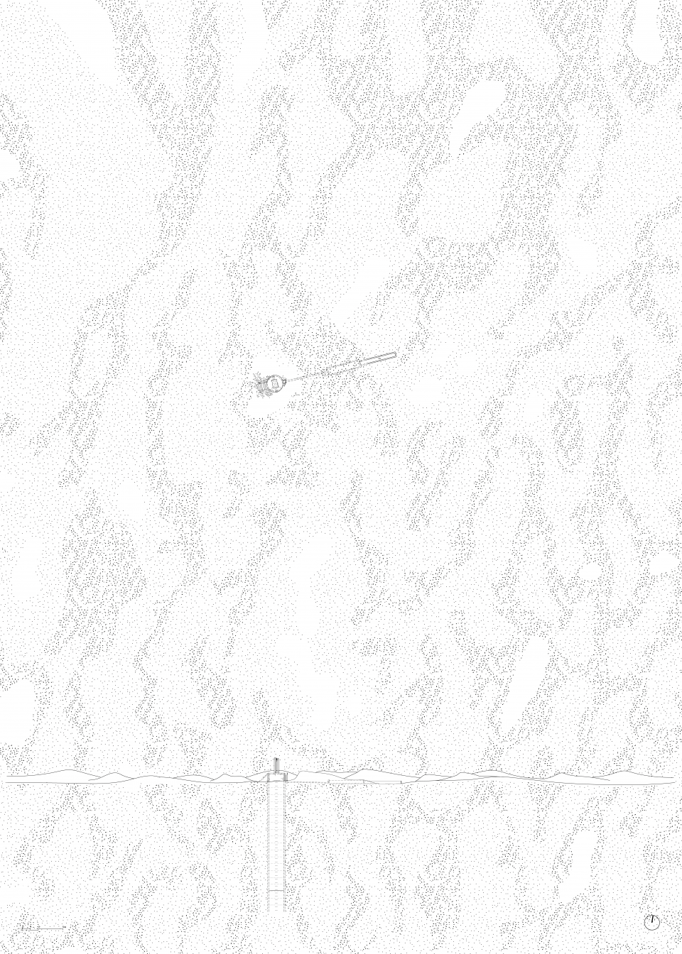 Plan and elevation of the existing conditions 1 200 © Collective Bled el Abar