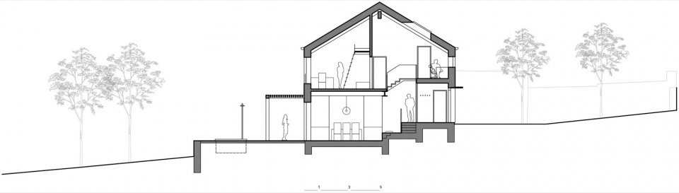 family house in mature garden by mimosa architects
