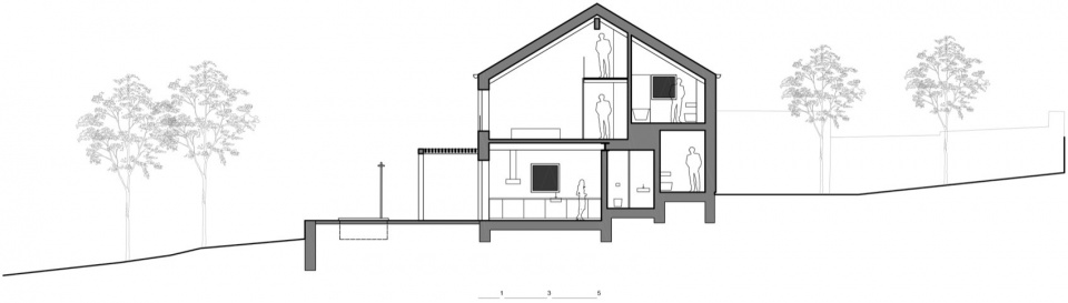 family house in mature garden by mimosa architects