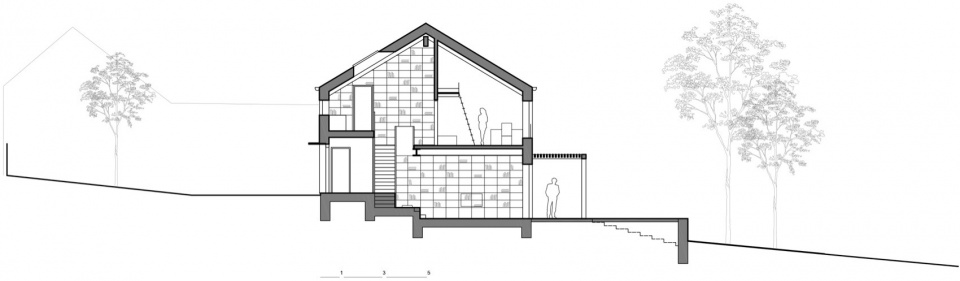 family house in mature garden by mimosa architects