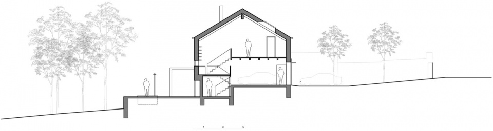 family house in mature garden by mimosa architects