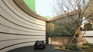 车行出入口的空间场景 ©IN FIELD studio