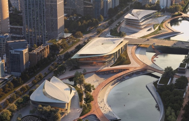 Qiantang Bay Cultural District by Zaha Hadid Architects