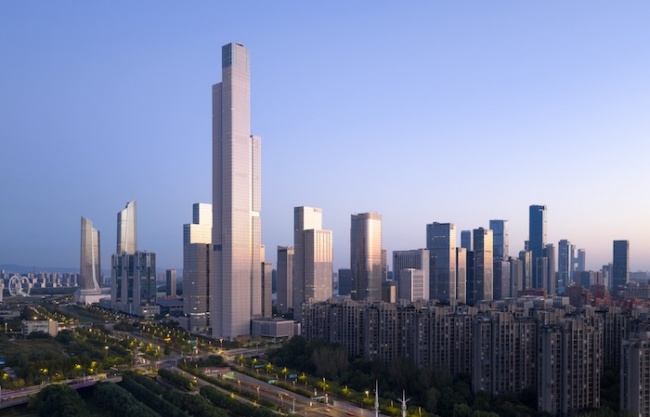 416-Meter High-Rise Completed at Nanjing Financial City II by gmp
