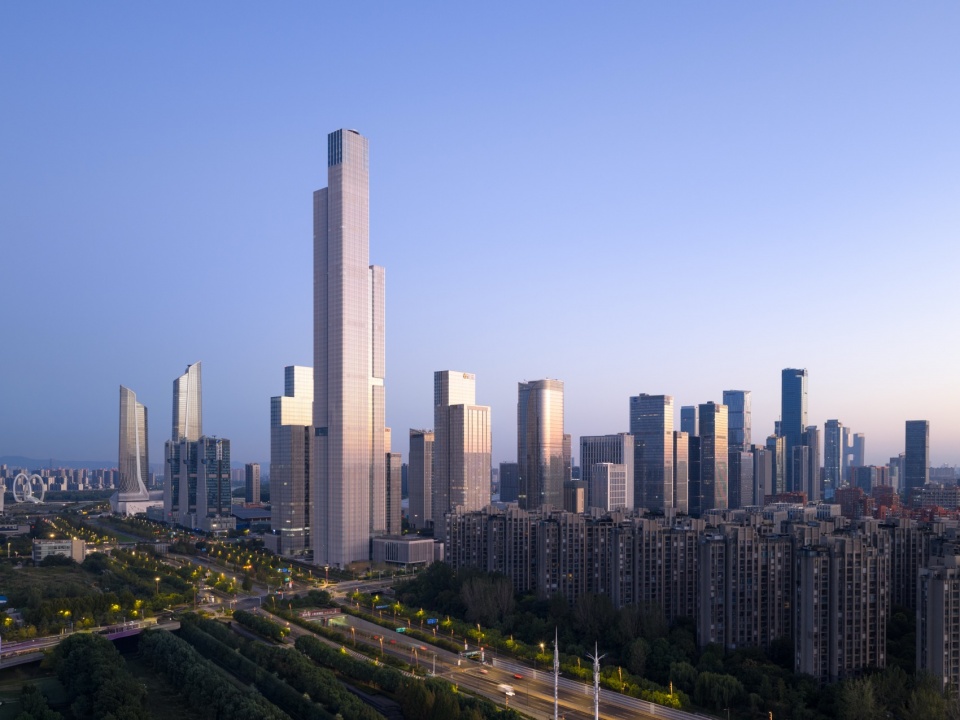 416 meter high rise completed at nanjing financial city ii by gmp