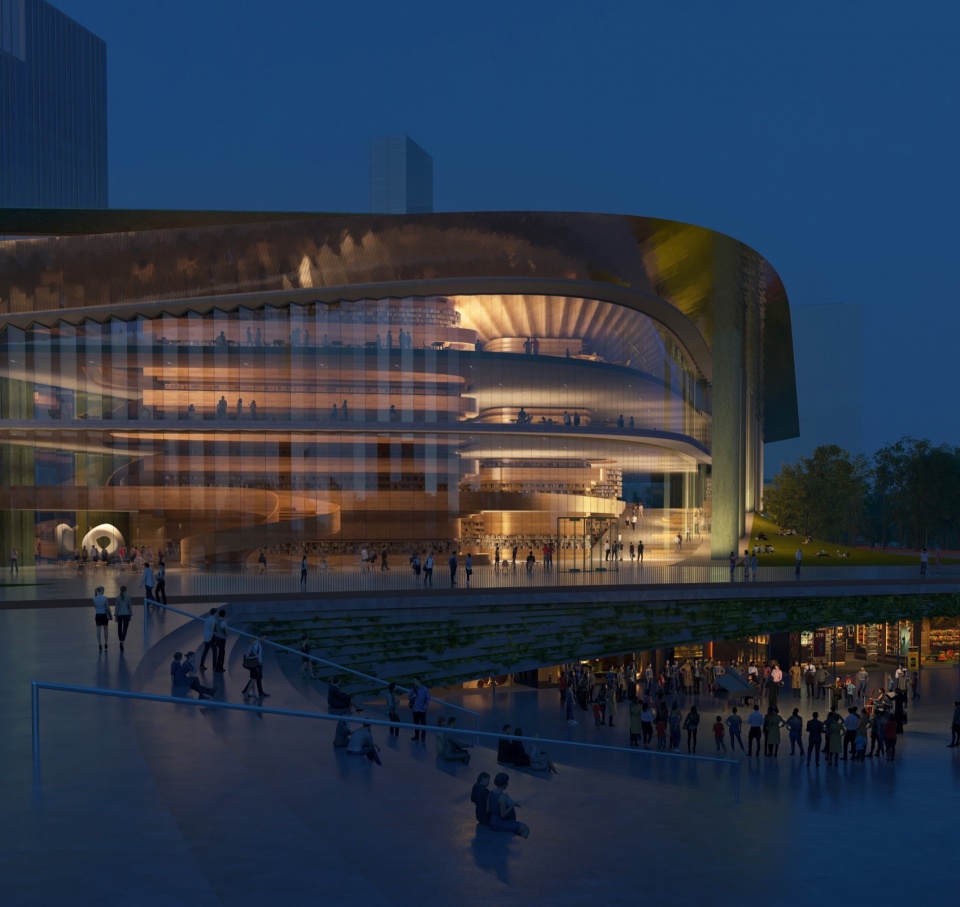 qiantang bay cultural district by zaha hadid architects
