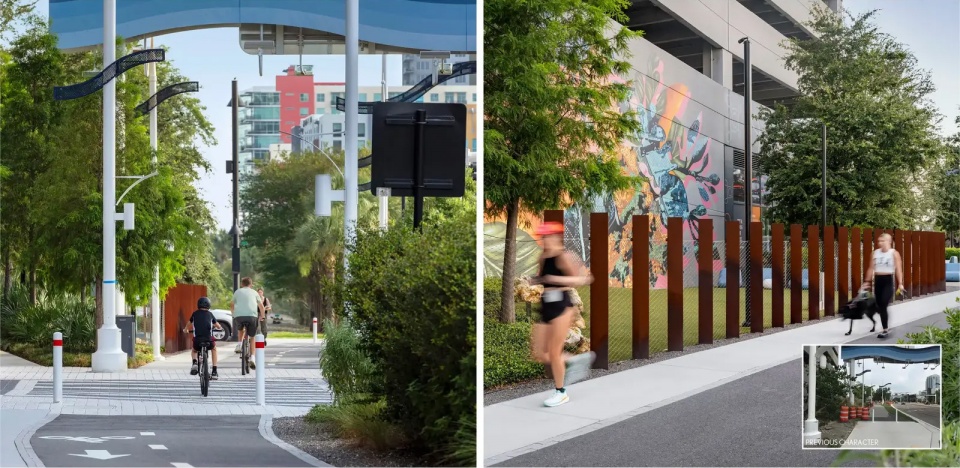 2025 asla urban design award of honor water street tampas continuous canopy reed hilderbrand