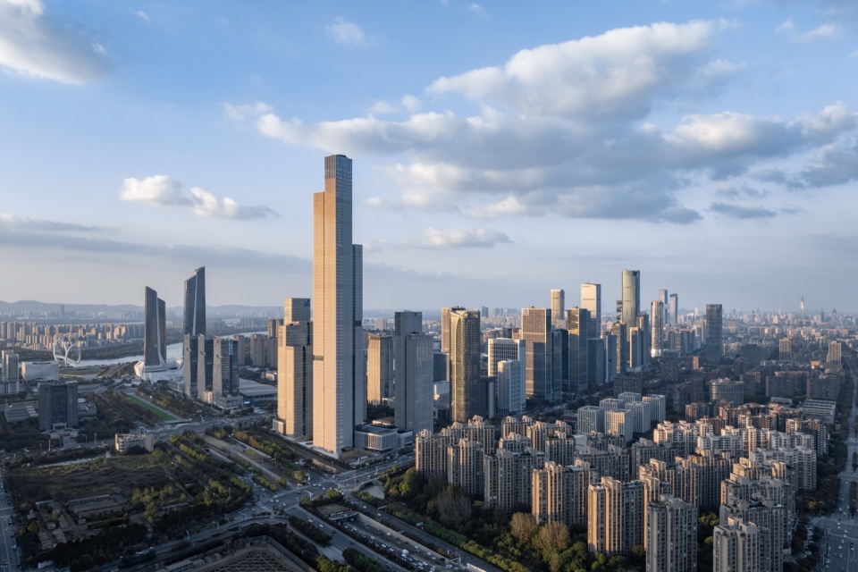 416 meter high rise completed at nanjing financial city ii by gmp