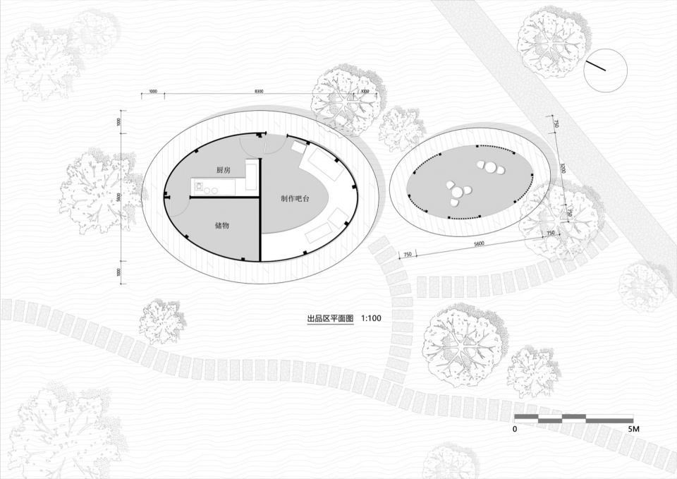 chestnut grove courtyard at the foot of gaofeng chansi monastery by parallect design