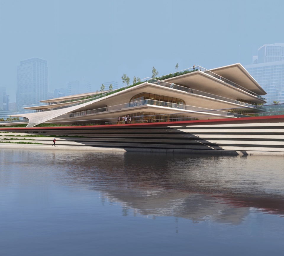 qiantang bay cultural district by zaha hadid architects