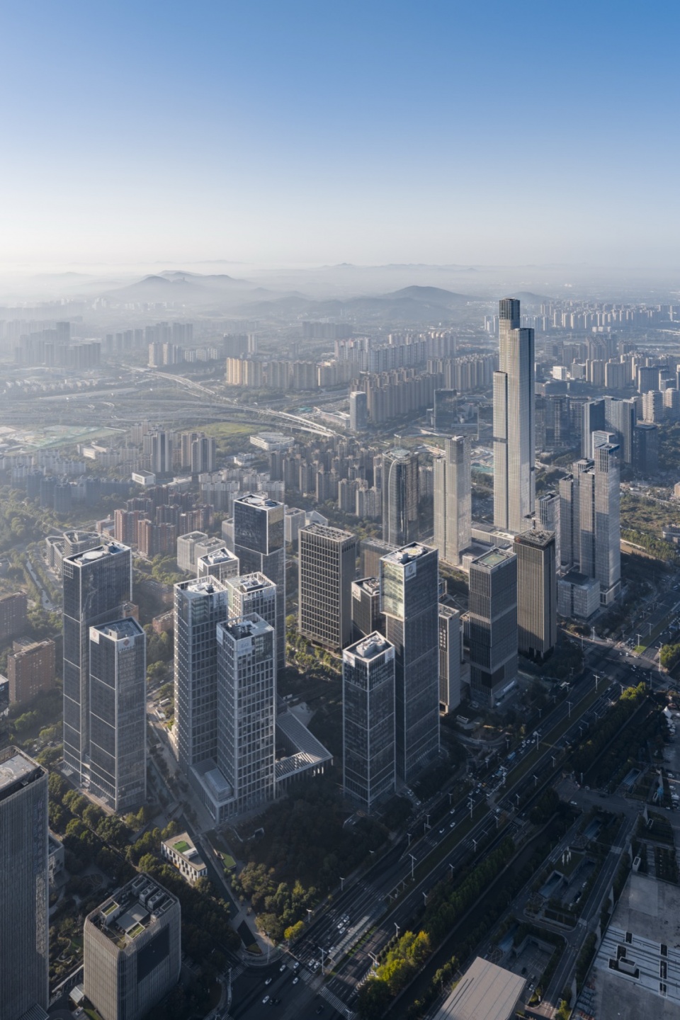 416 meter high rise completed at nanjing financial city ii by gmp