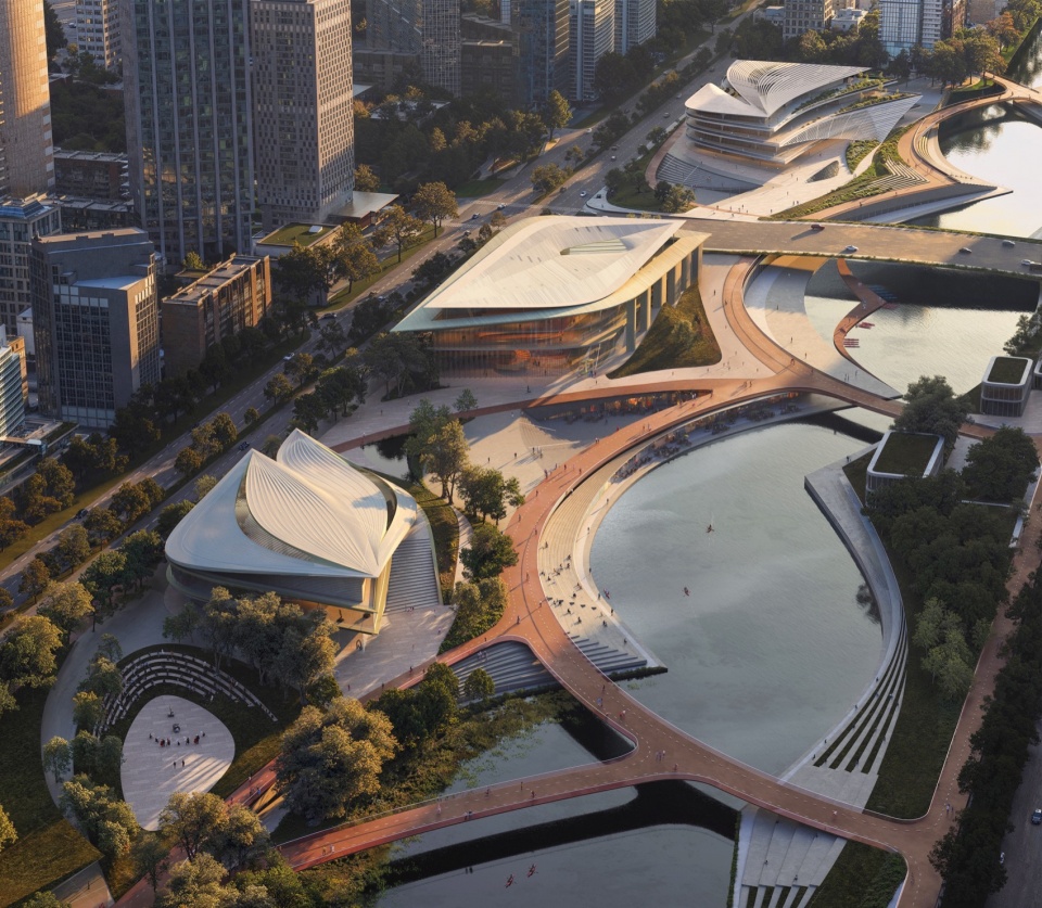 qiantang bay cultural district by zaha hadid architects