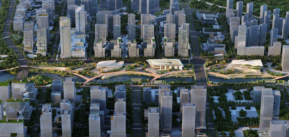 qiantang bay cultural district by zaha hadid architects