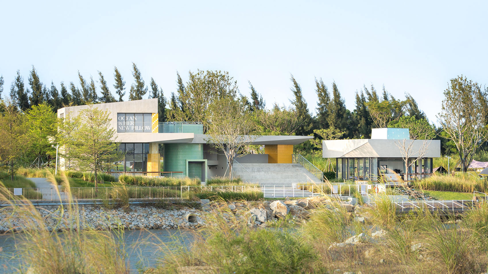 Sports Support Buildings on Double Happiness Island
