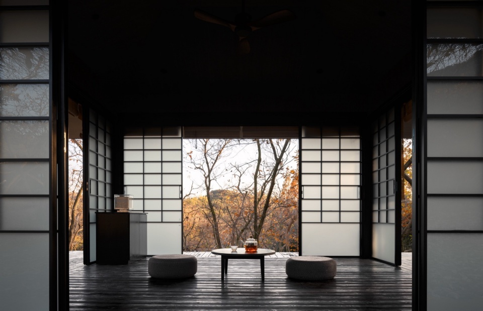 chestnut grove courtyard at the foot of gaofeng chansi monastery by parallect design