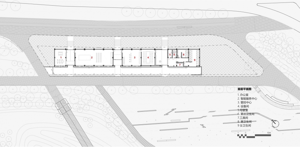 Shenzhen Qianhai Guiwan Park Service Station by hang cheng studio