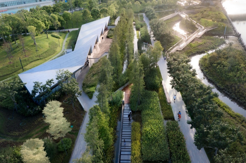Shenzhen Qianhai Guiwan Park Service Station by hang cheng studio
