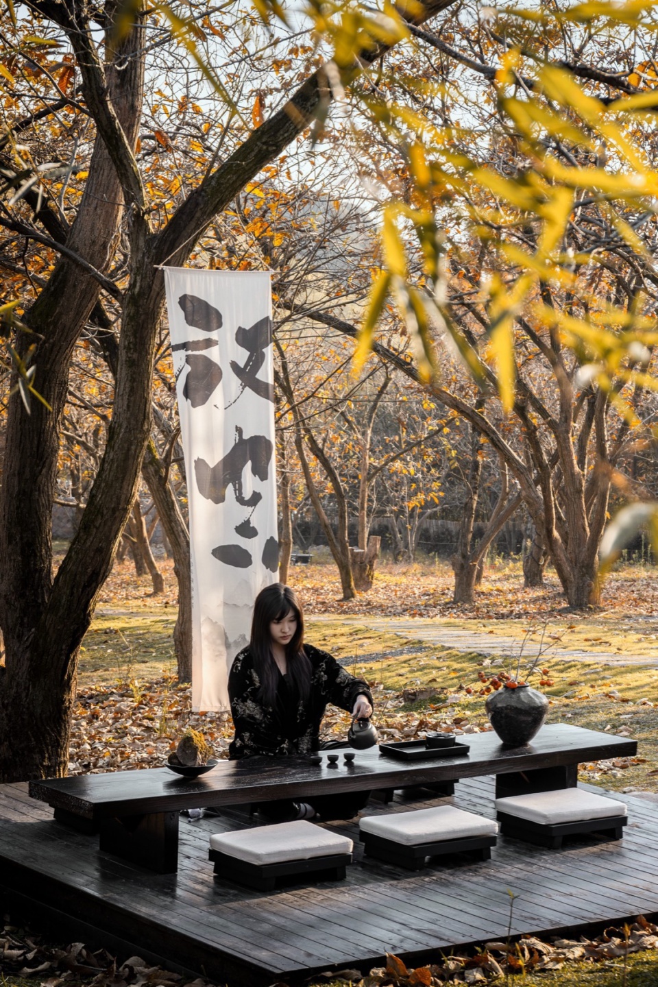 chestnut grove courtyard at the foot of gaofeng chansi monastery by parallect design