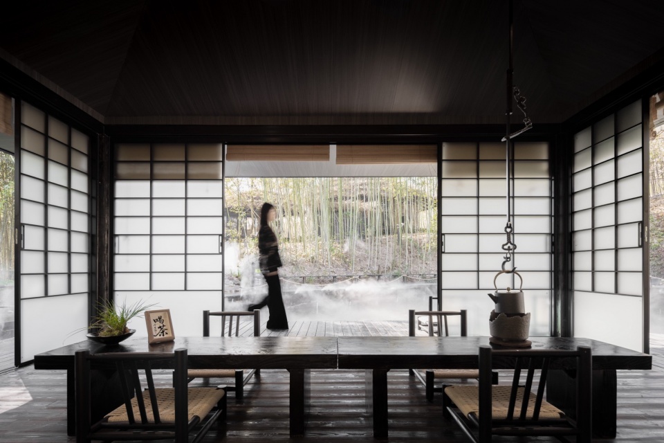 chestnut grove courtyard at the foot of gaofeng chansi monastery by parallect design