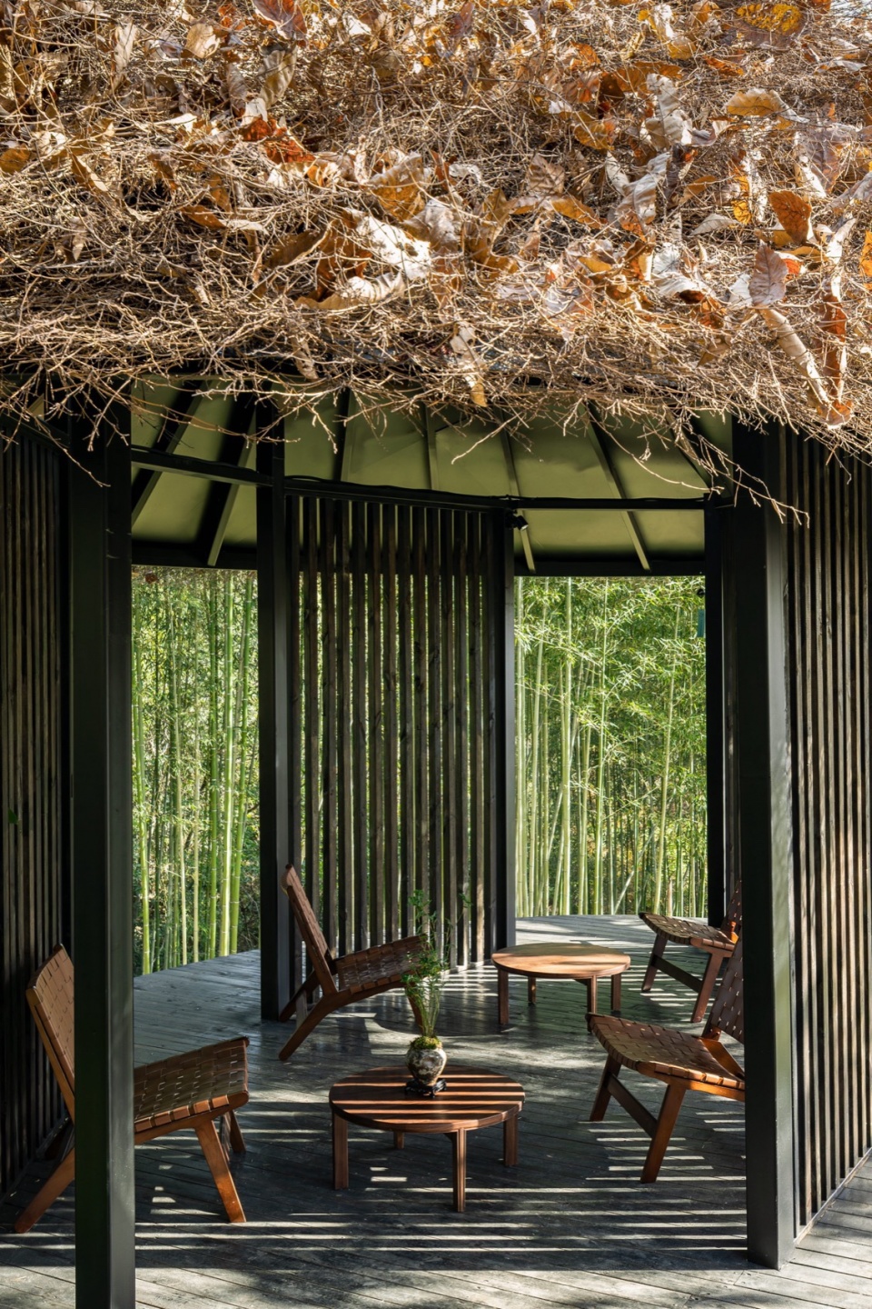 chestnut grove courtyard at the foot of gaofeng chansi monastery by parallect design