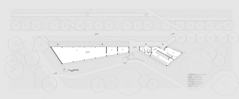 Shenzhen Qianhai Guiwan Park Service Station by hang cheng studio