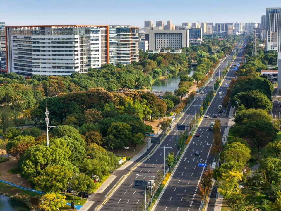 Landscape Enhancement Along Linghu Avenue in Wuxi by MYP INC