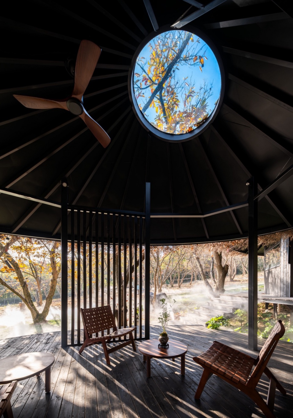chestnut grove courtyard at the foot of gaofeng chansi monastery by parallect design